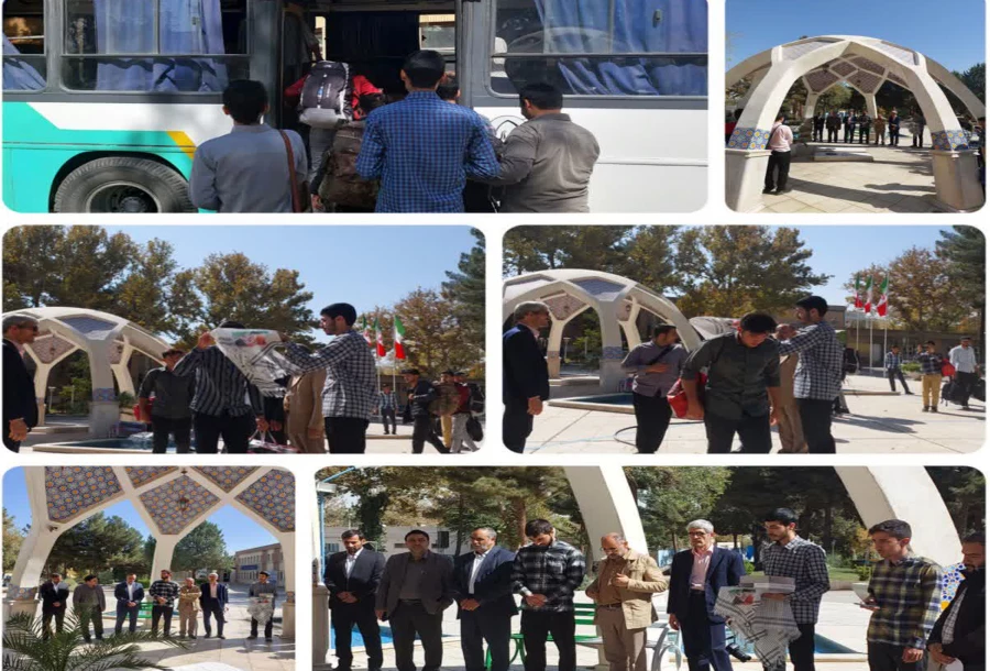 مراسم بدرقه اروی جهادی با حضور مدیریت امور پردیس های دانشگاه فرهنگیان استان 2