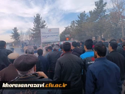 مراسم تشییع و تدفین شهید گمنام فاطمی در محل پارک علم و فناوری خراسان 3