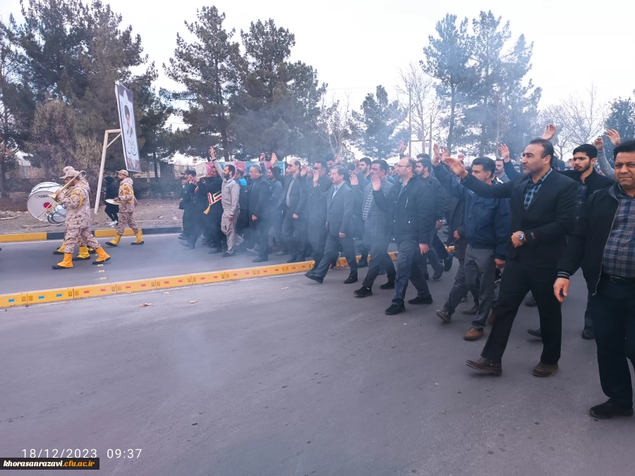 مراسم تشییع و تدفین شهید گمنام فاطمی در محل پارک علم و فناوری خراسان 5