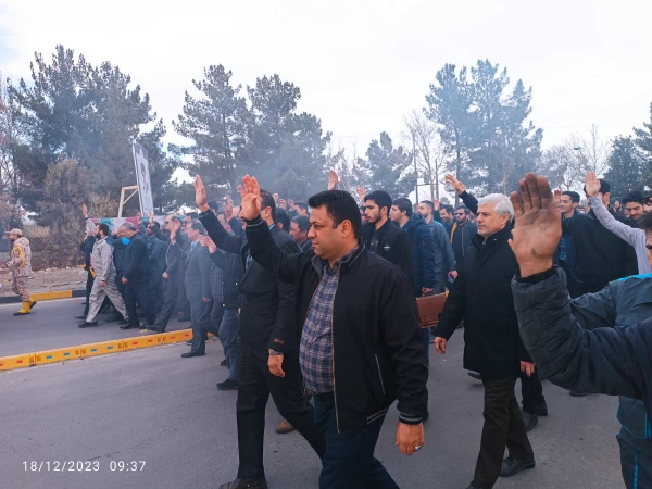 مراسم تشییع و تدفین شهید گمنام فاطمی در محل پارک علم و فناوری خراسان 7