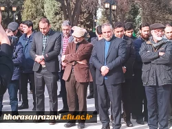 مراسم تشییع و تدفین شهید گمنام فاطمی در محل پارک علم و فناوری خراسان 11