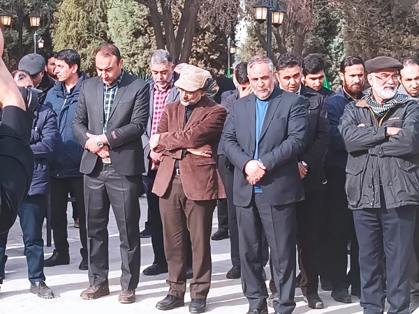 مراسم تشییع و تدفین شهید گمنام فاطمی در محل پارک علم و فناوری خراسان 11