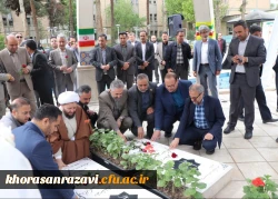 مراسم عطر افشانی و غبارروبی مزار شهدای گمنام به مناسبت گرامیداشت هفته معلم 3