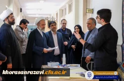 بازدید  حجت الاسلام علی تقوی مسئول نهاد نمایندگی مقام معظم رهبری  در دانشگاه فرهنگیان از حوزه ارزیابی خراسان رضوی 2
