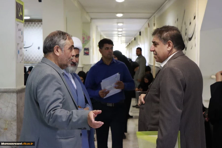 بازدید ناظر سازمان مرکزی دانشگاه فرهنگیان از فرایند آماده سازی حوزه های آزمون اصلح مهارت آموزان ماده 28 در استان خراسان رضوی 2